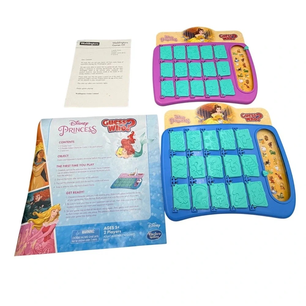 Disney Princess Guess‎ Who? Board Game Hasbro Complete